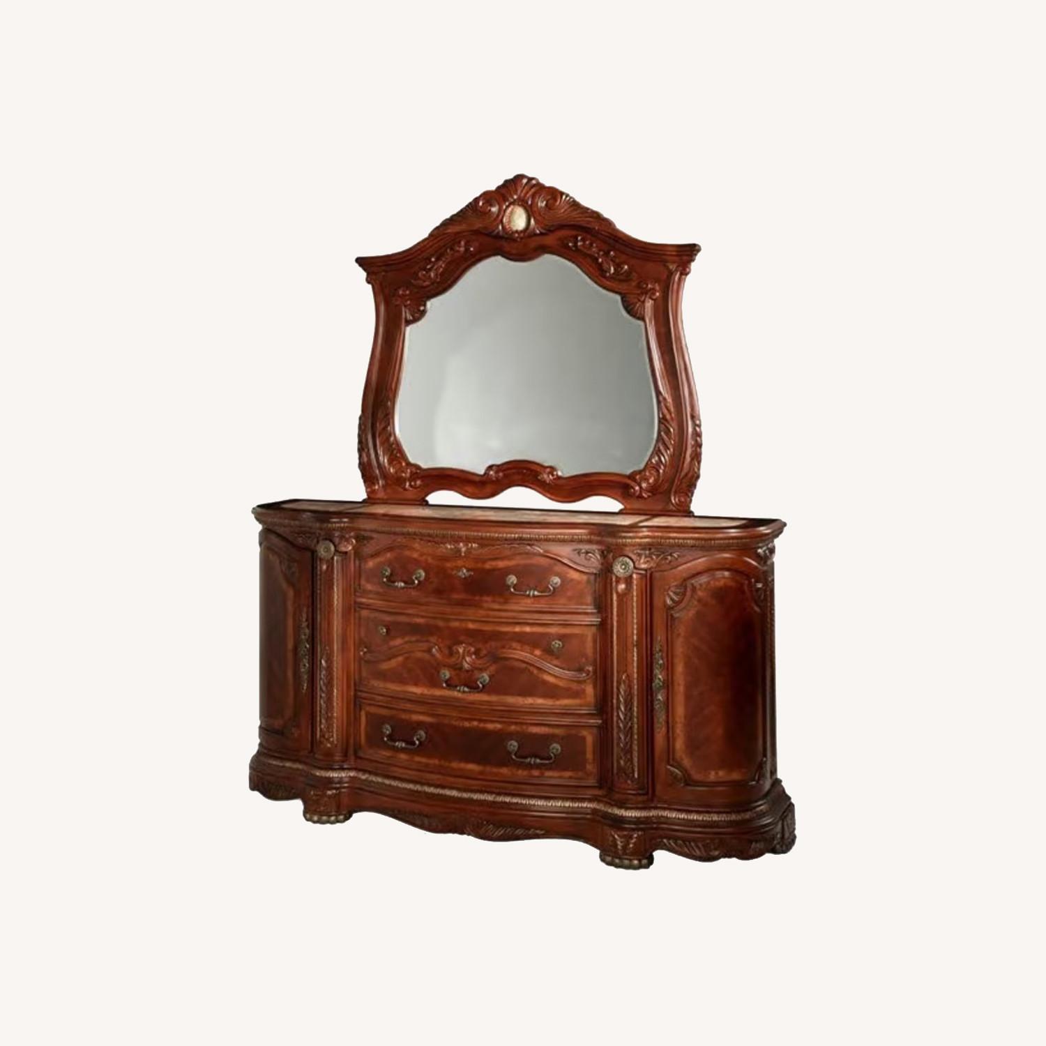 Michael Amini Cortina Dresser with Mirror - image-0
