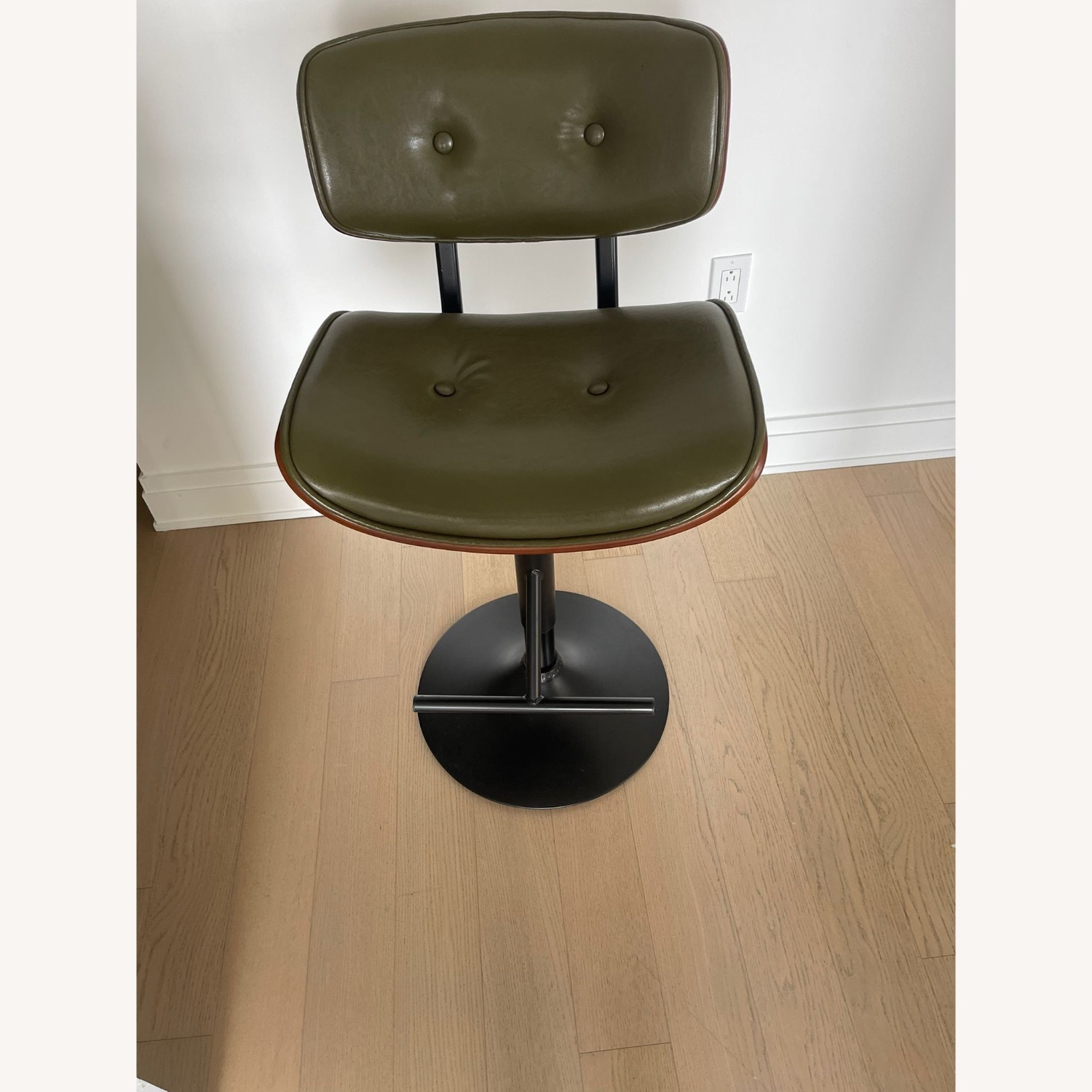 Olive-Green Comfortable Bar Stools (2x) - image-1