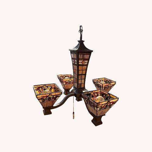 Used Stained Glass Chandelier  for sale on AptDeco
