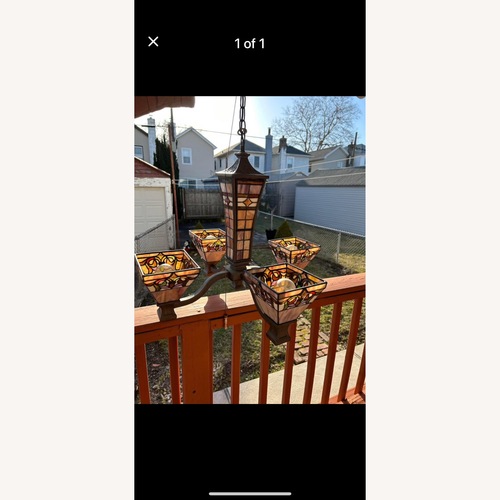 Used Stained Glass Chandelier  for sale on AptDeco