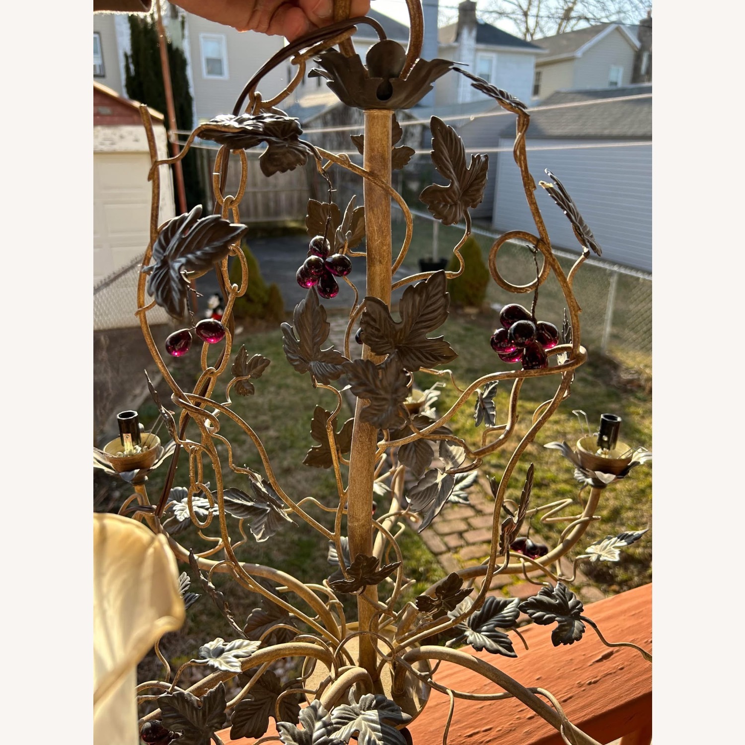 Climbing Vine Frosted Metal Glass Chandelier - image-2