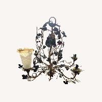 Climbing Vine Frosted Metal Glass Chandelier