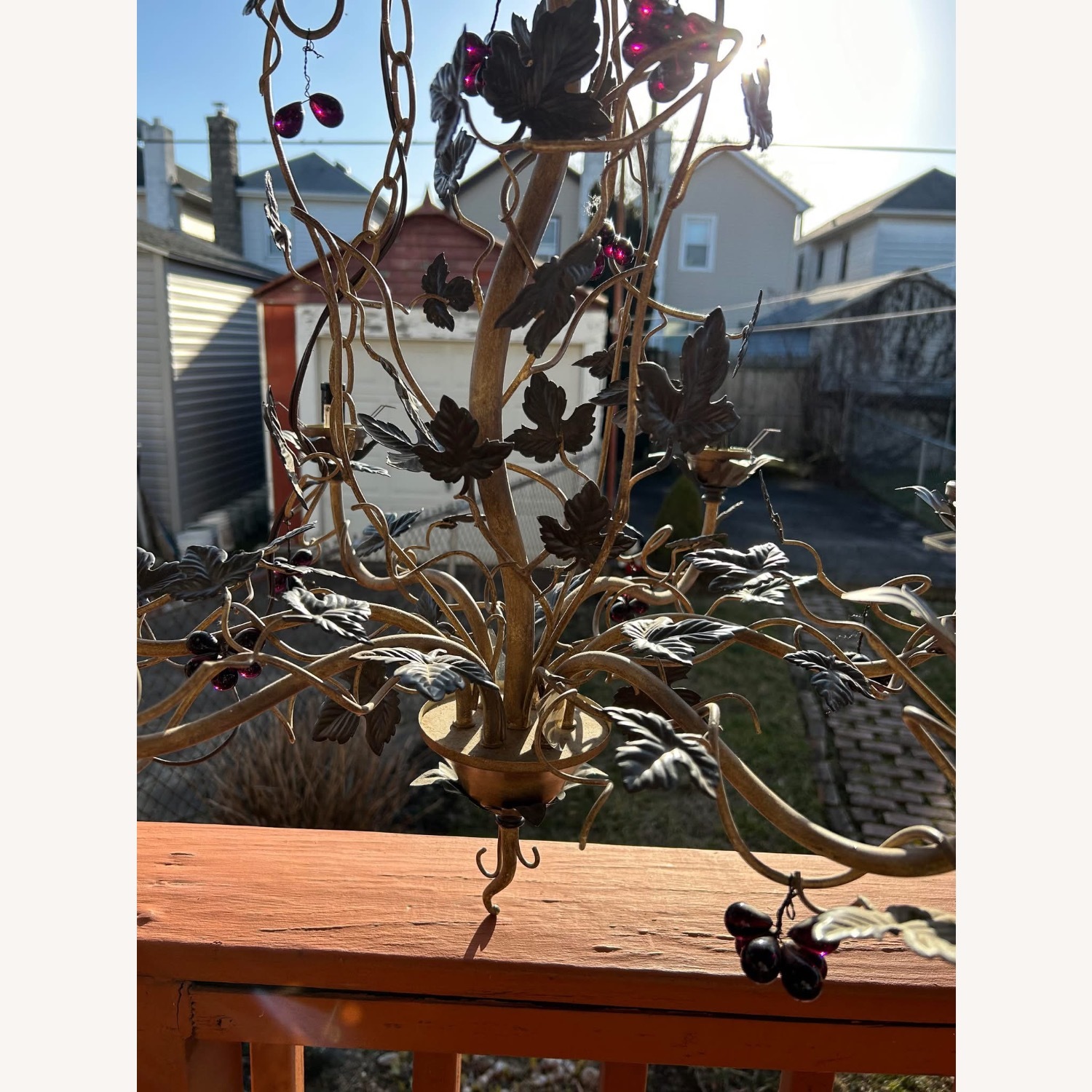 Climbing Vine Frosted Metal Glass Chandelier - image-3
