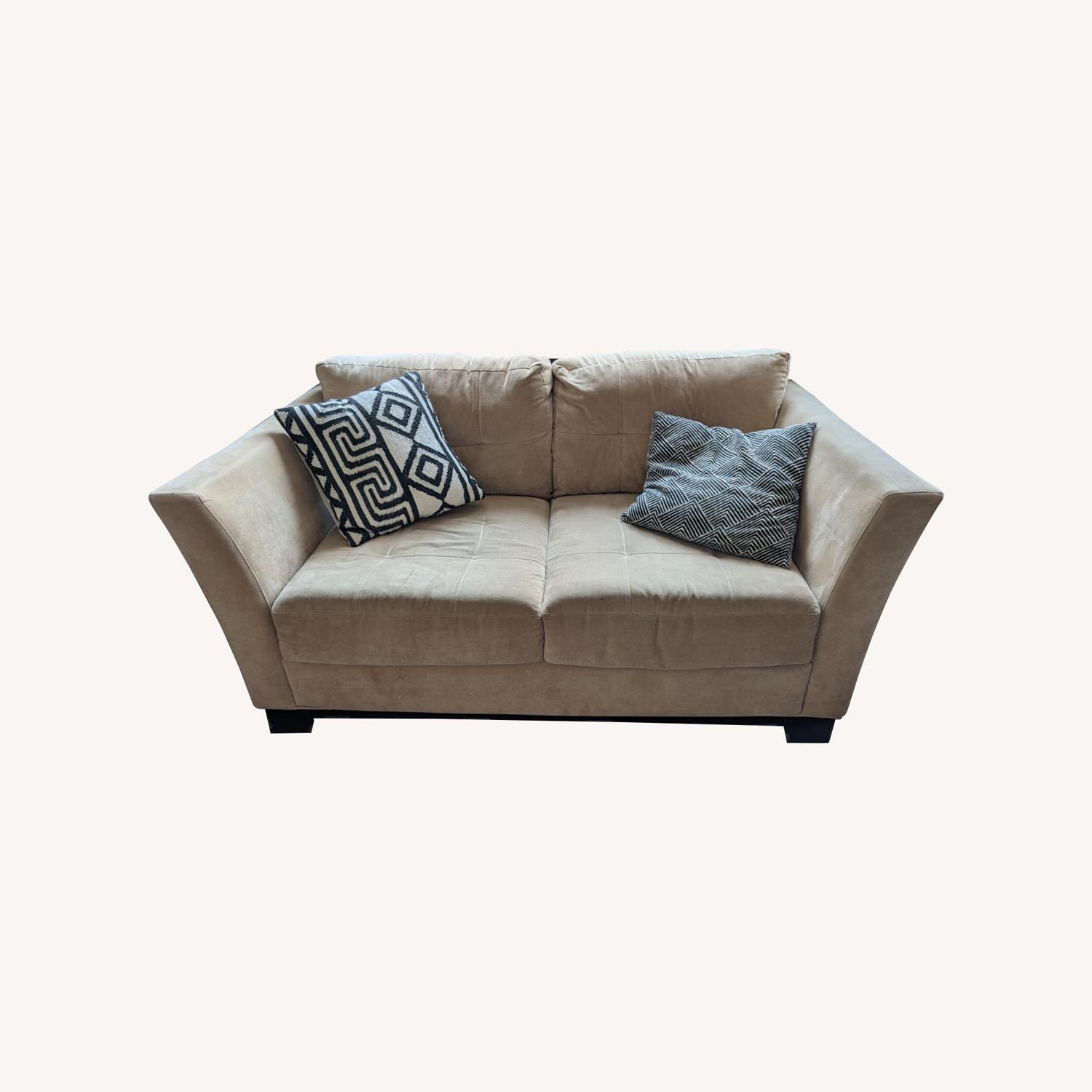 Macy's Beige Loveseat - image-0