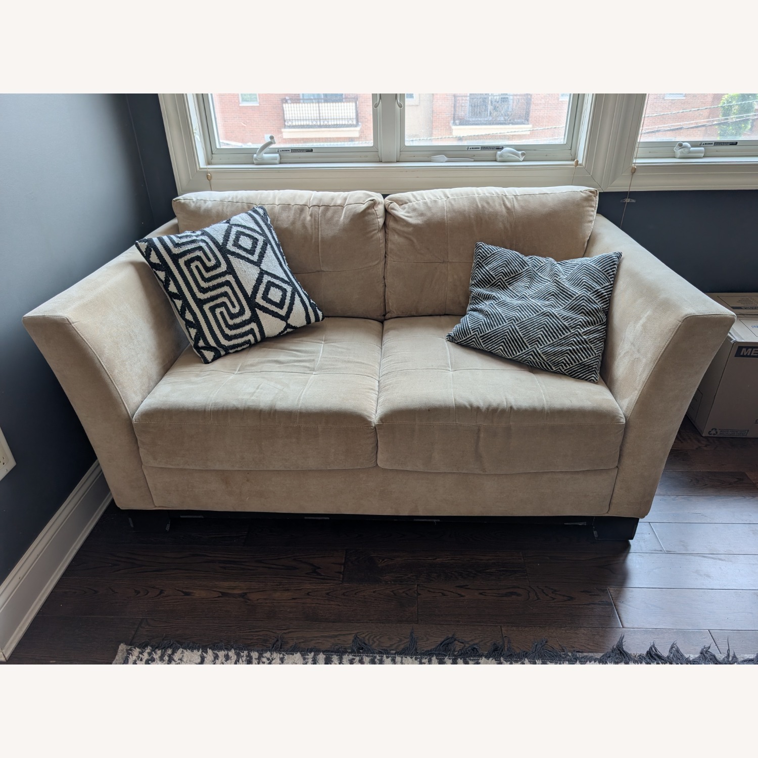 Macy's Beige Loveseat - image-1