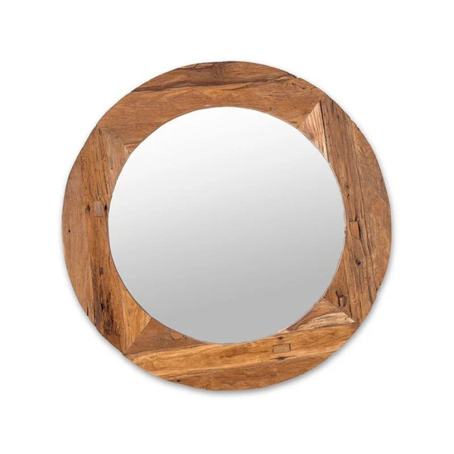 30" Round Wooden Framed Mirror - image-4