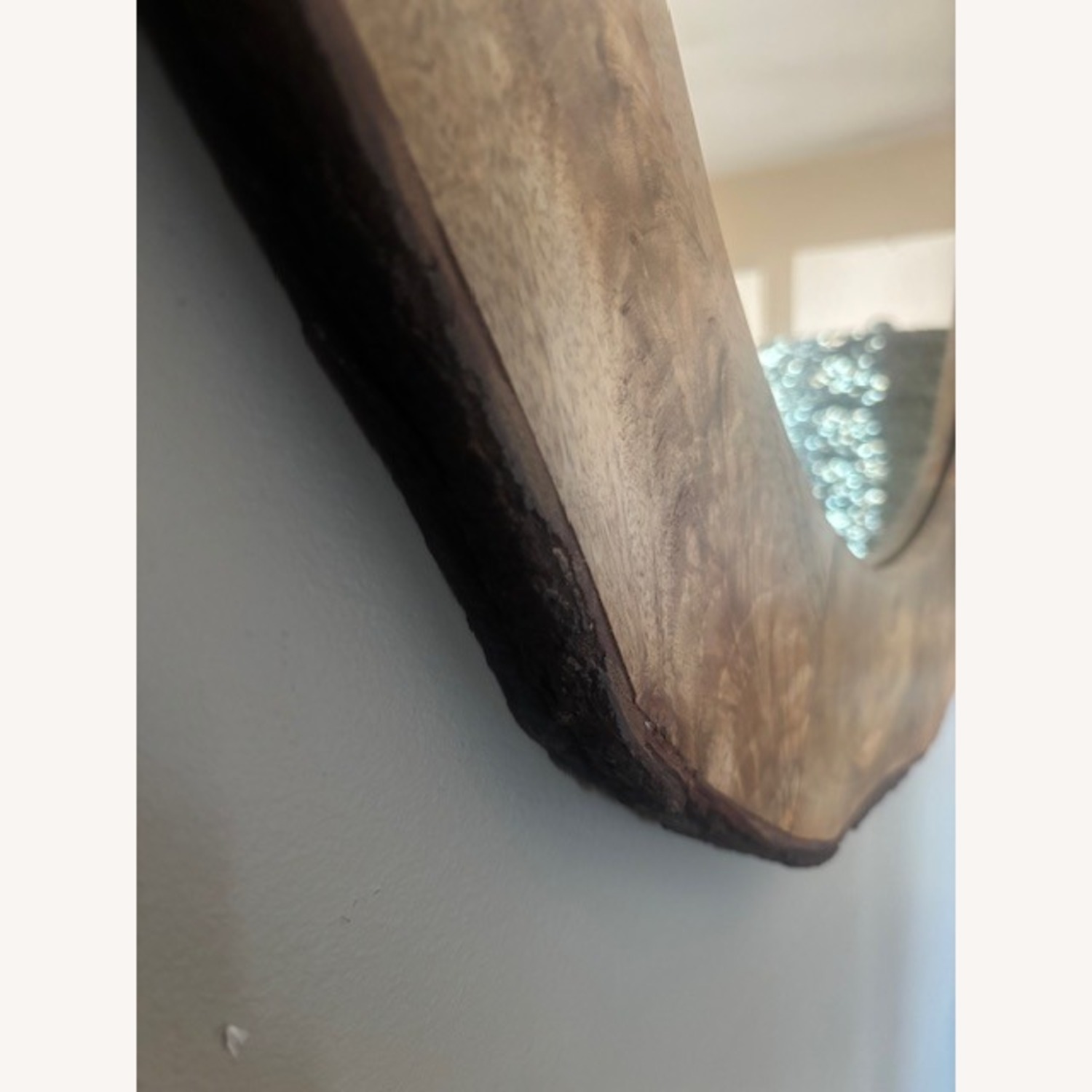 30" Round Wooden Framed Mirror - image-2