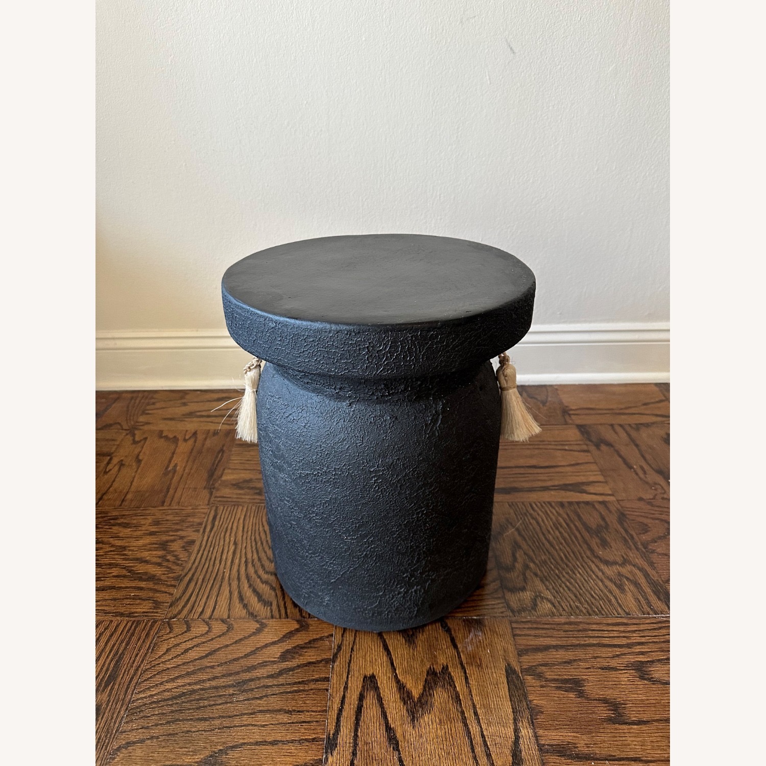 Anthropologie Waverly Tasseled Stool - image-1