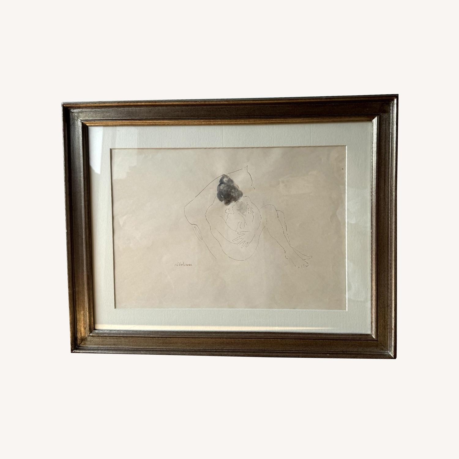 Mother and Child Abstract Sketch - image-0