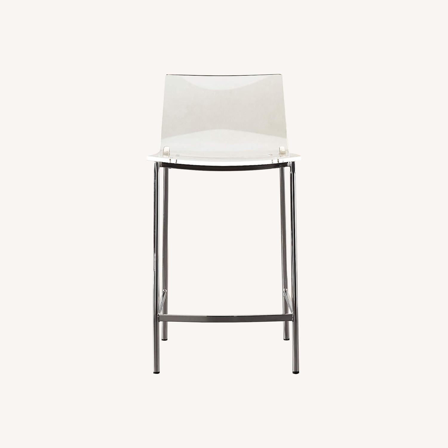 CB2 Acrylic Stools Pair of 2 - image-0
