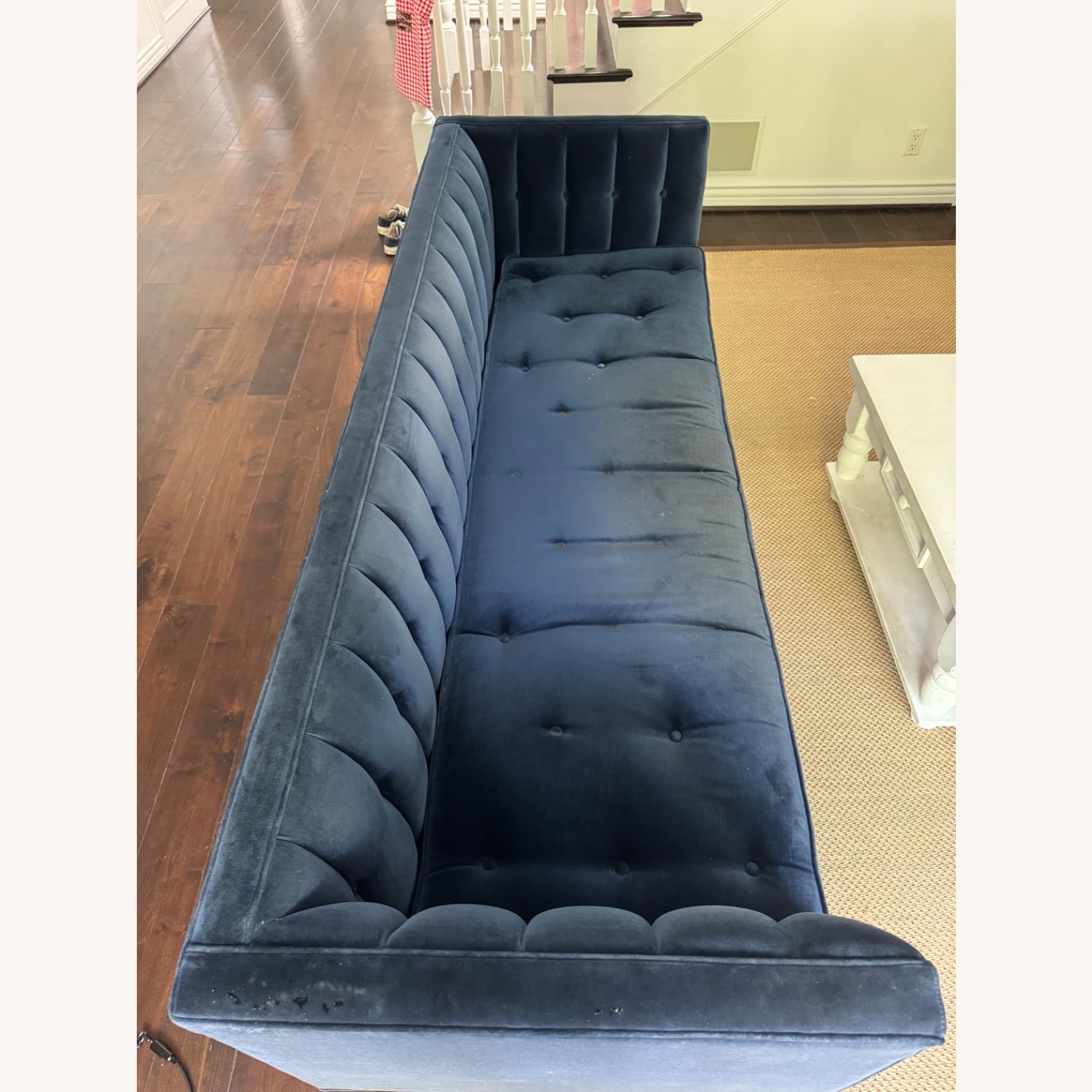 Anthropologie Linen Marryn Velvet Couch - image-2