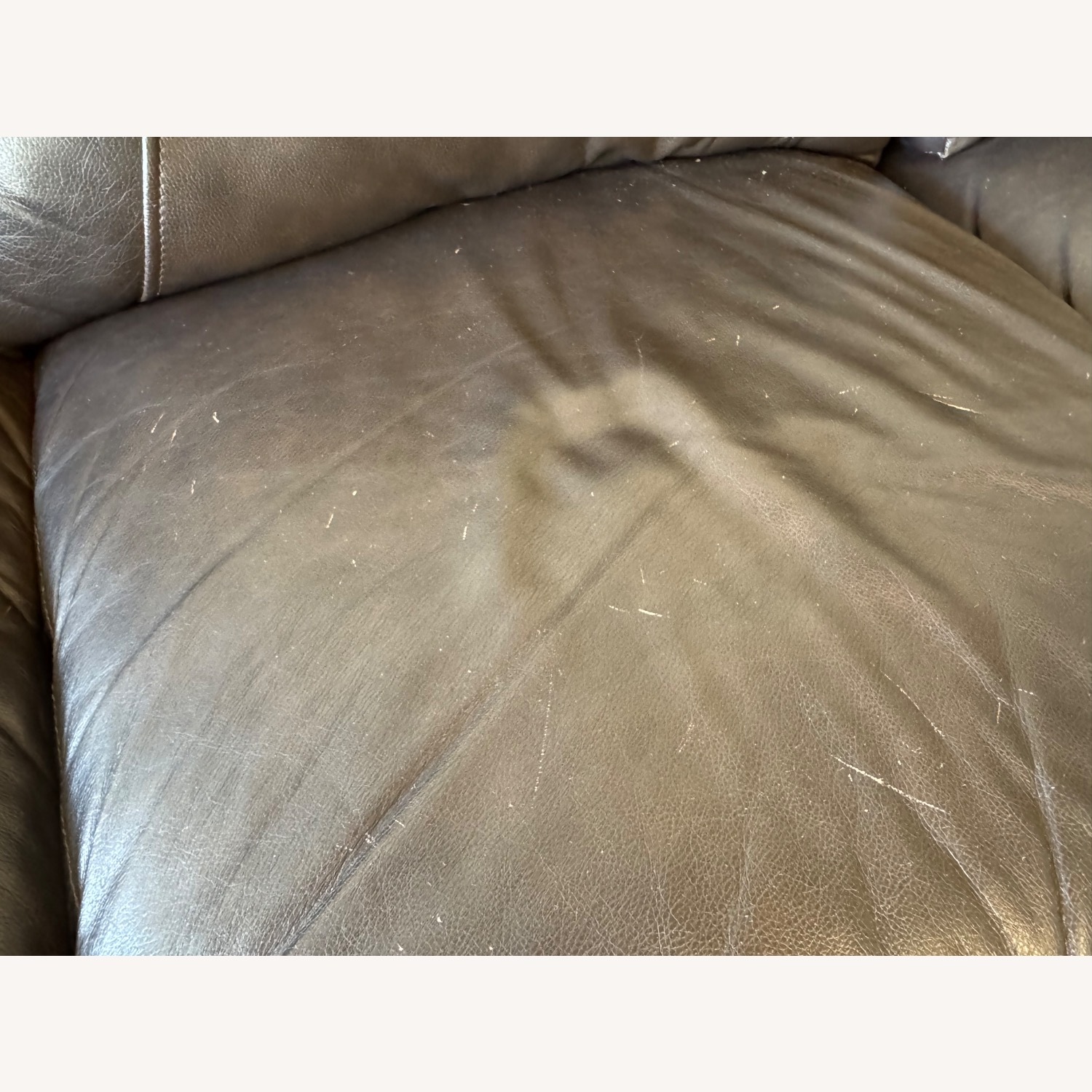 Dark Brown Faux Leather 3-Person Reclining Couch - image-5