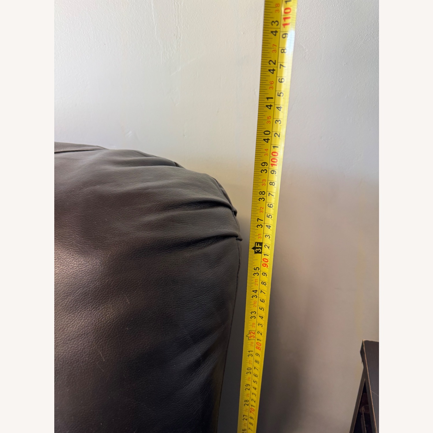 Dark Brown Faux Leather 3-Person Reclining Couch - image-7