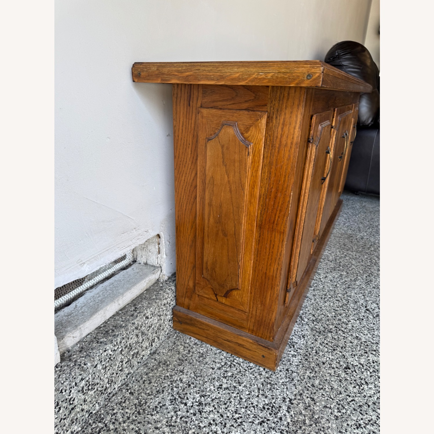 Light Brown Wood Cabinet With Storage - image-3