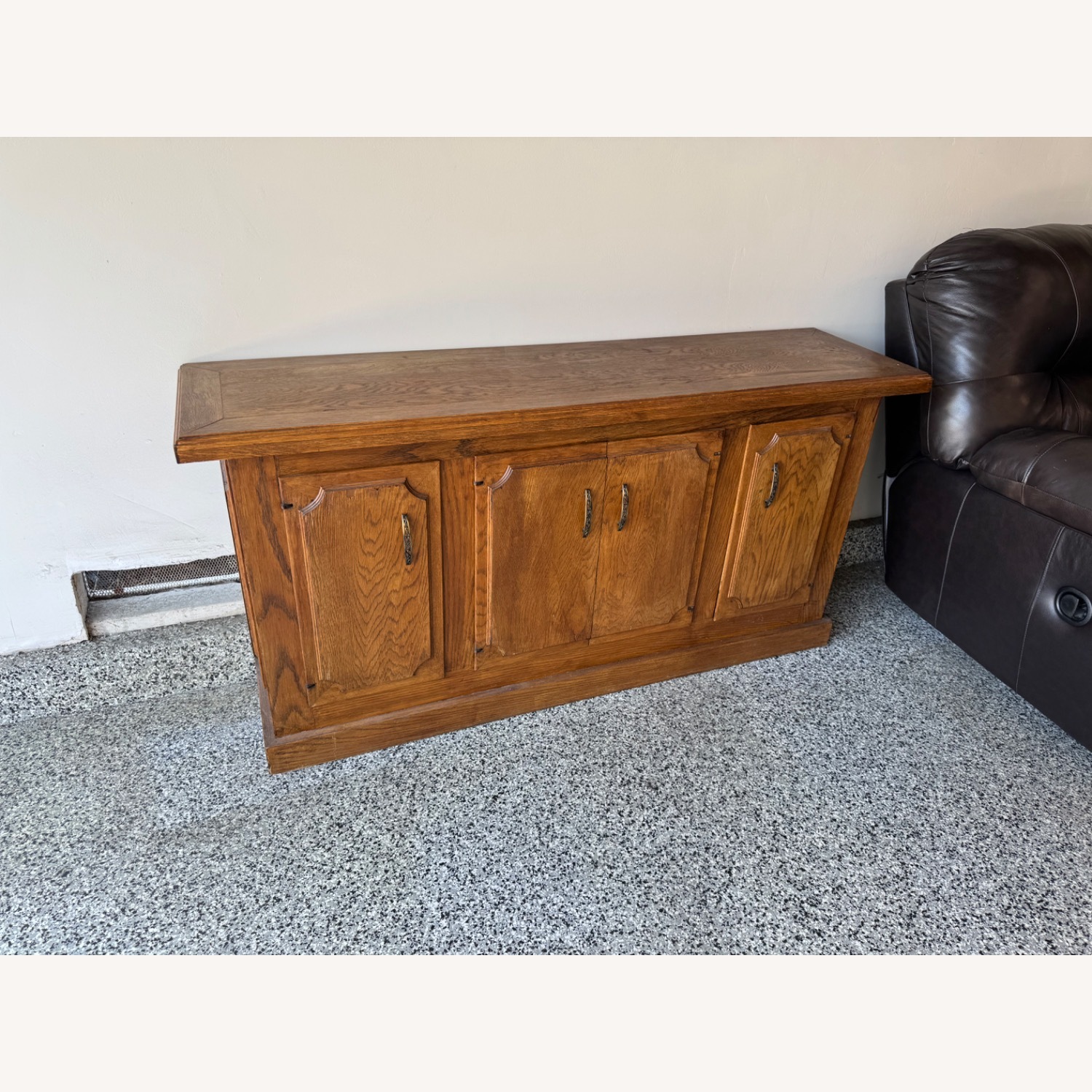 Light Brown Wood Cabinet With Storage - image-1