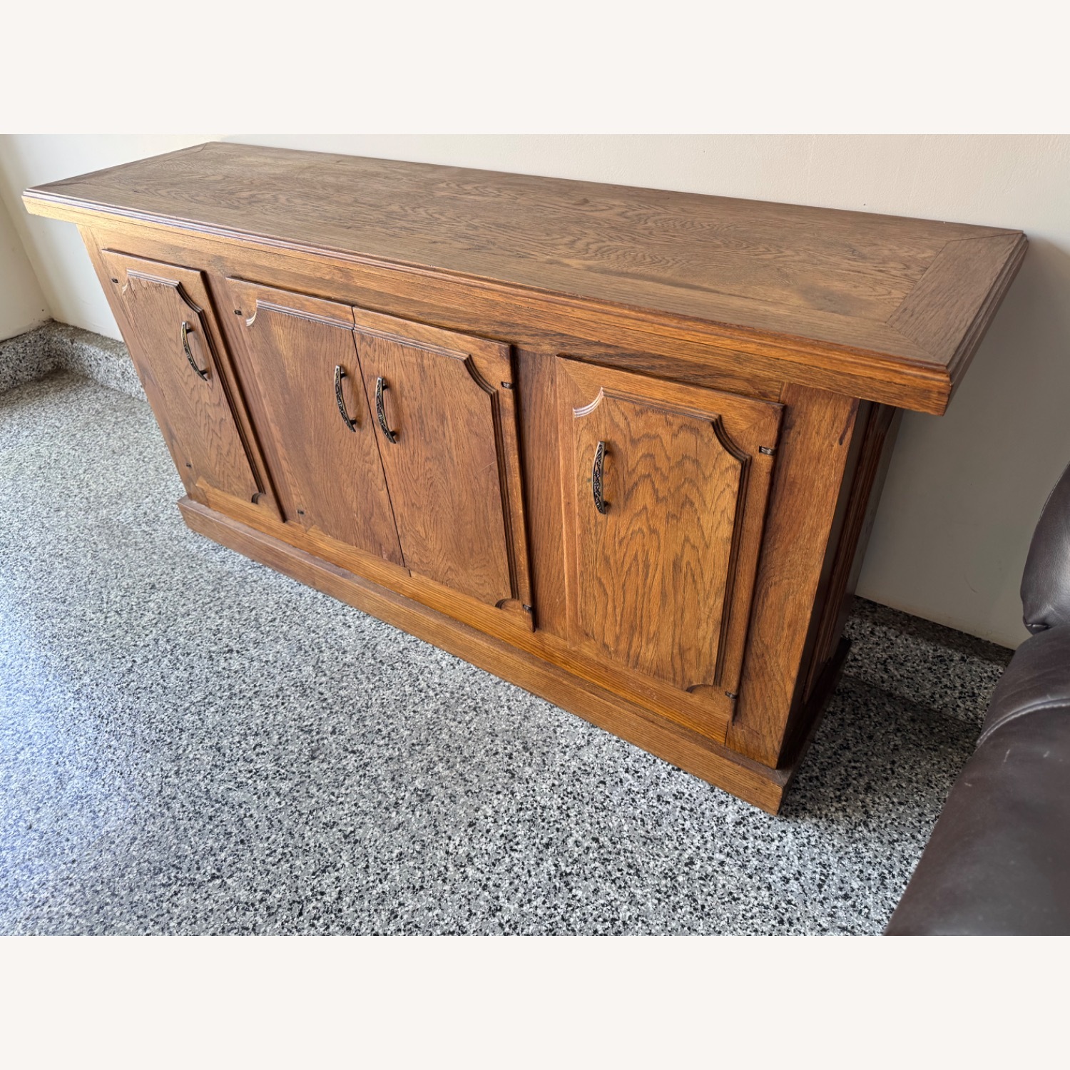 Light Brown Wood Cabinet With Storage - image-4