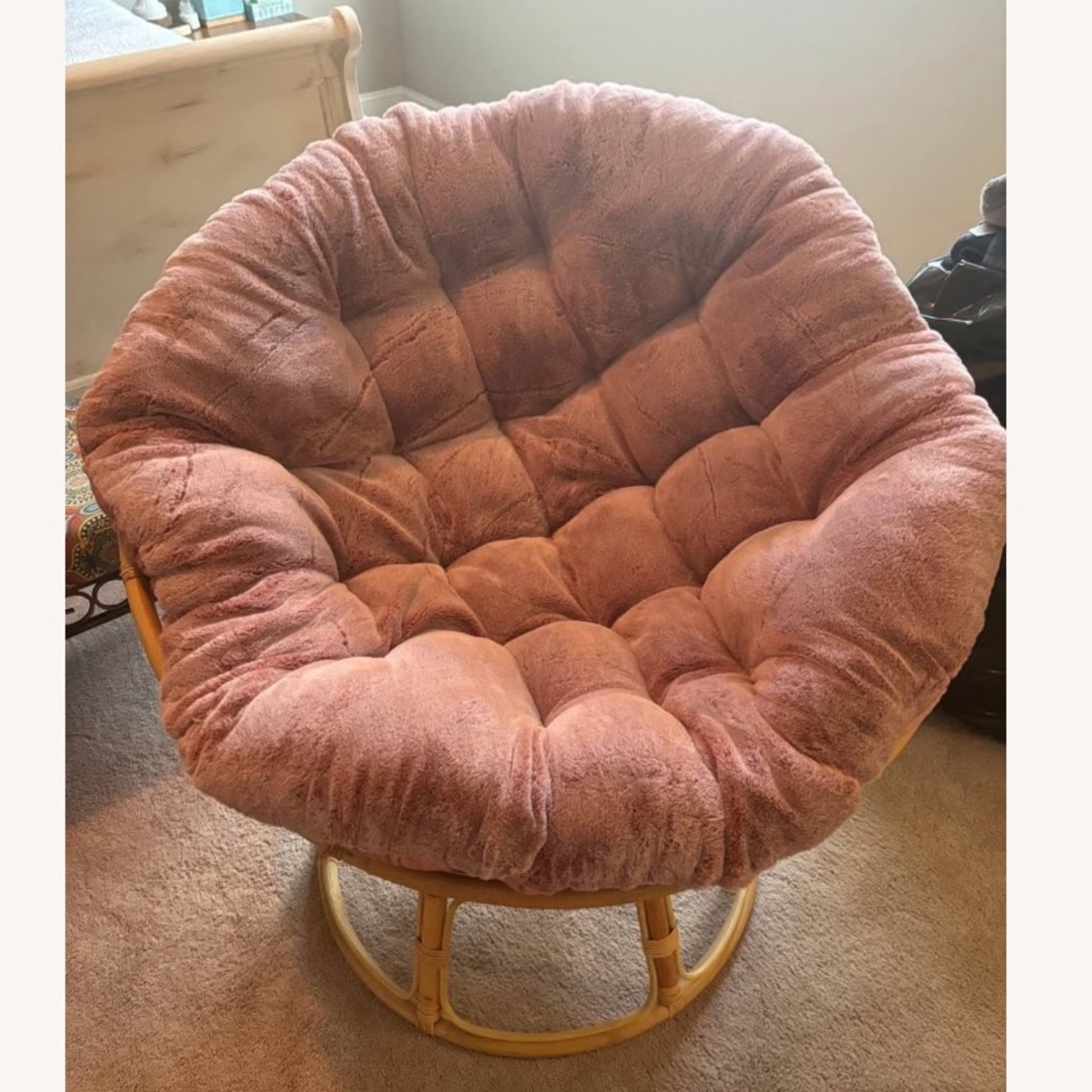 World Market Pink Papasan Chair  - image-1