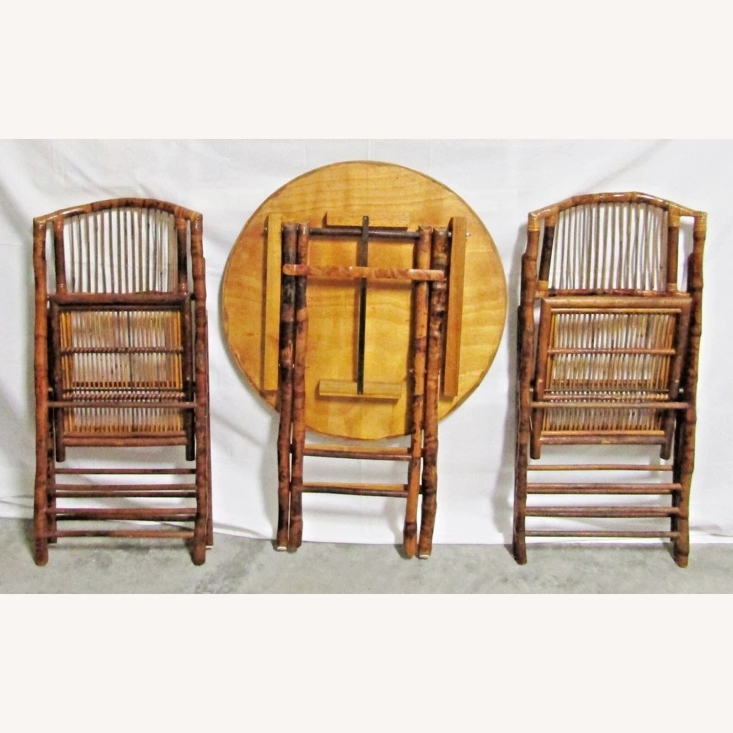 1970s Faux Tortoise Bamboo Bistro Set - image-6