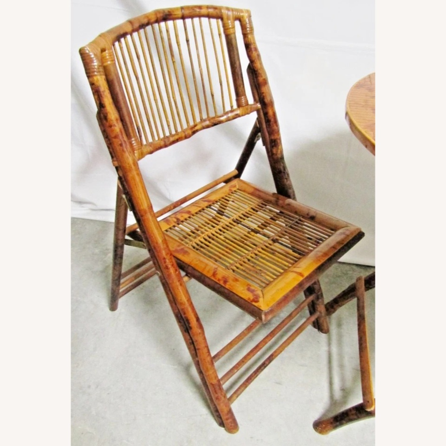 1970s Faux Tortoise Bamboo Bistro Set - image-3