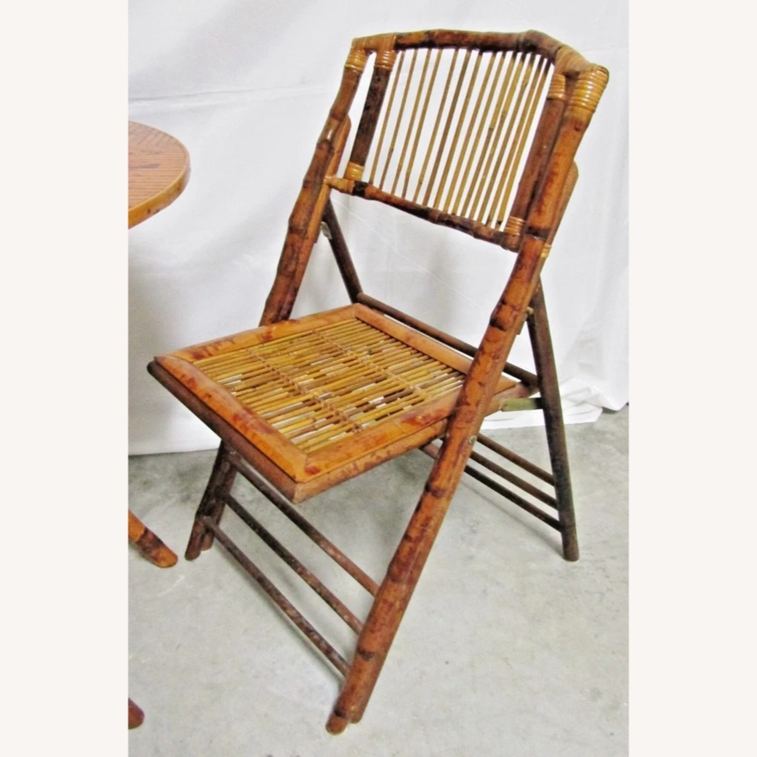 1970s Faux Tortoise Bamboo Bistro Set - image-5