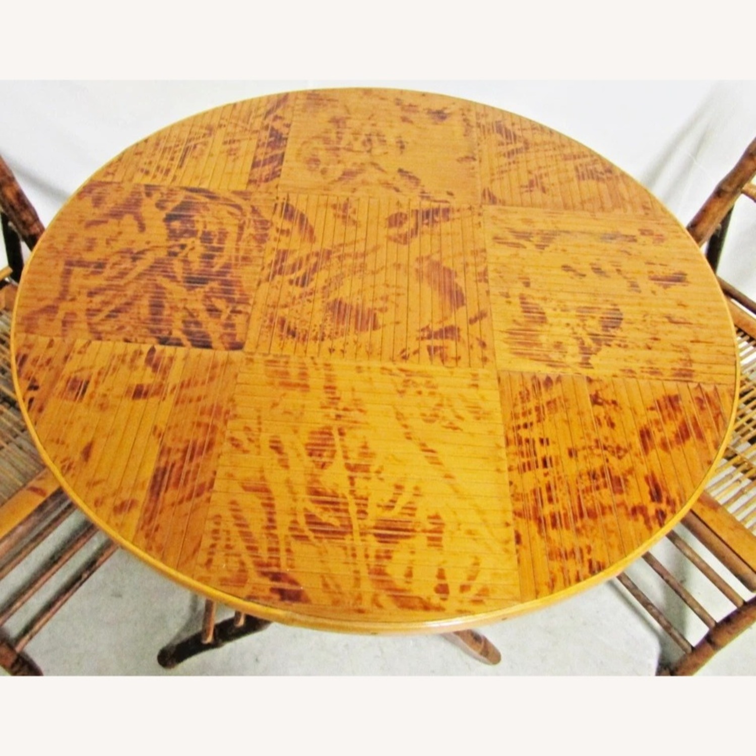 1970s Faux Tortoise Bamboo Bistro Set - image-4