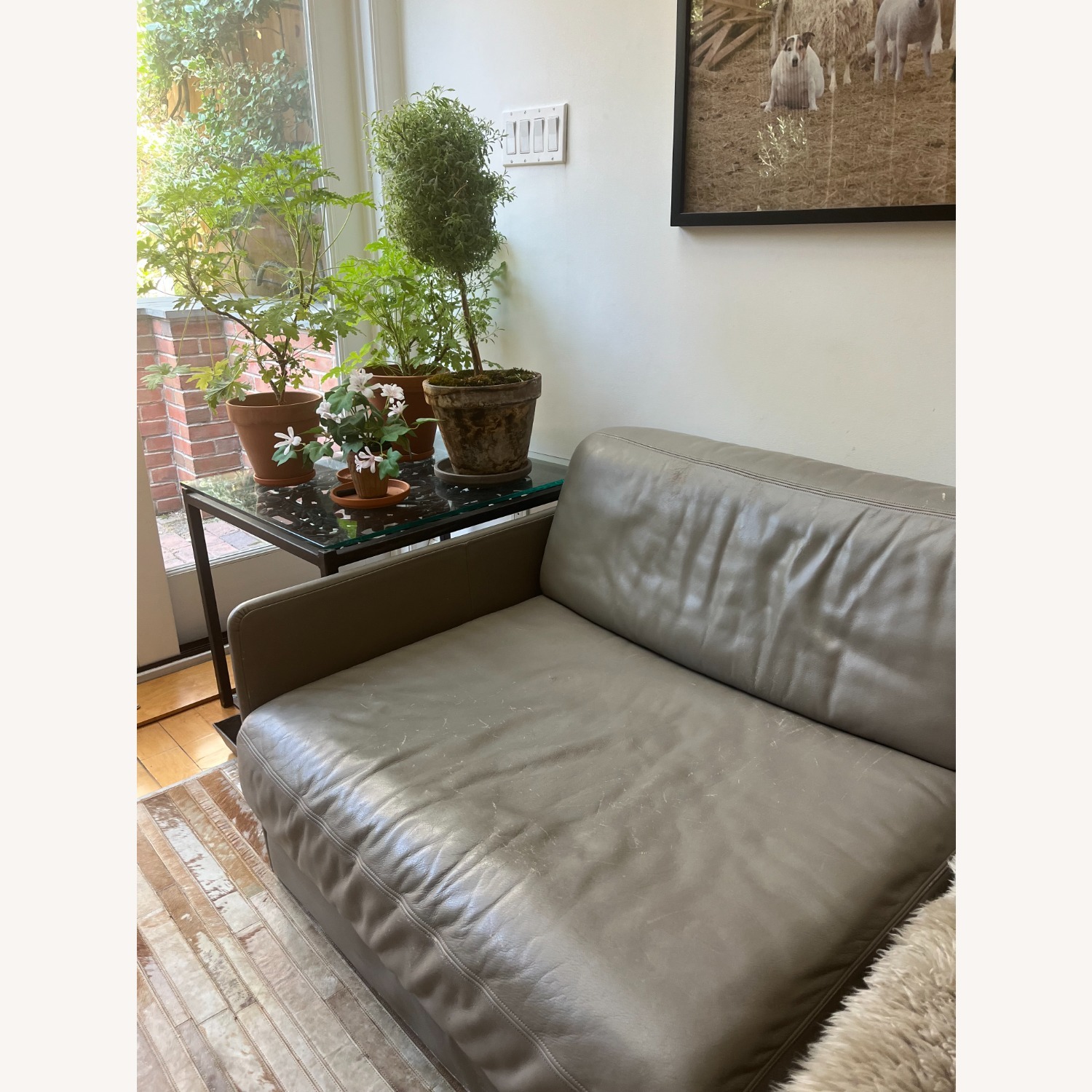 De Sede Swiss Gray Leather Sectional Couch - image-4