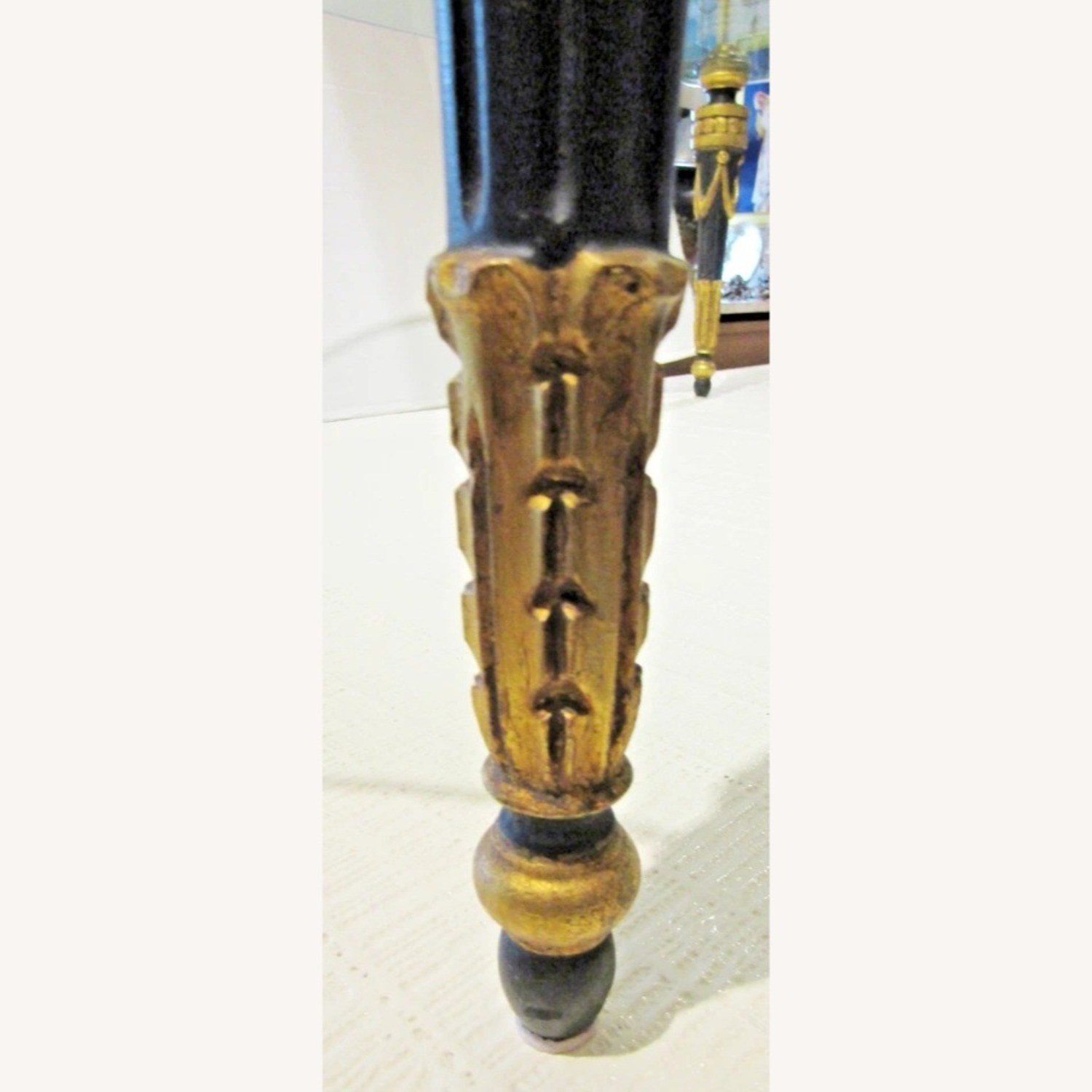 Italian Hand Carved Wood Glass Top Cocktail Table - image-10