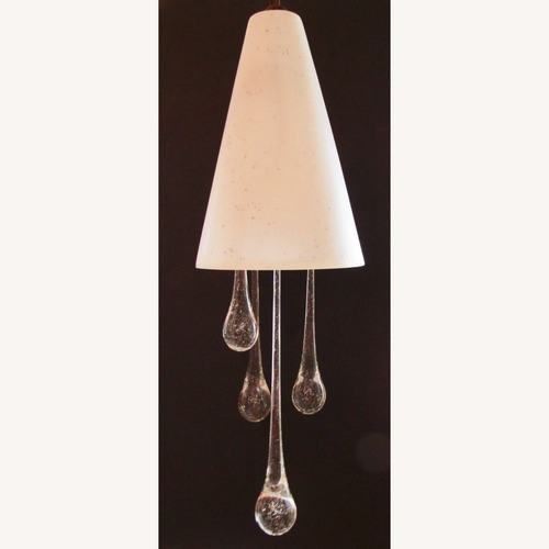 Used Carlos De Anda Pendant with Four Glass Raindrops for sale on AptDeco
