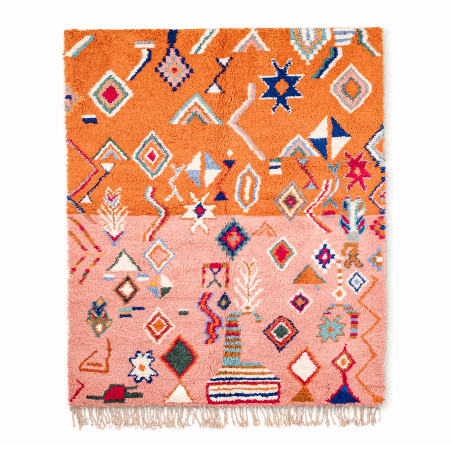 8' x 10' ft Benisouk Multicolored Morrocan Rug - AptDeco