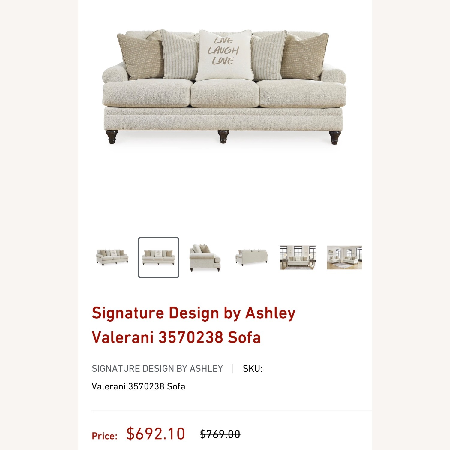 Signature Design by Ashley Valerani Sofa - image-3