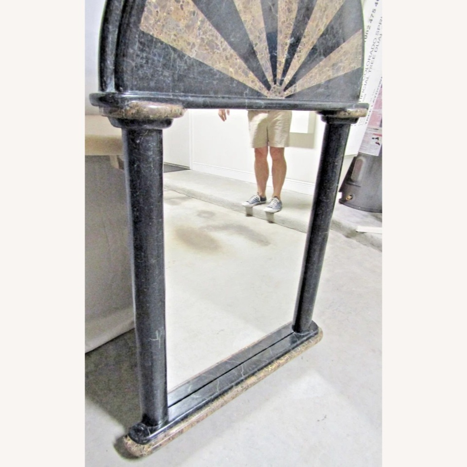 Maitland-Smith Tessellated Stone Wall Mirror - image-4