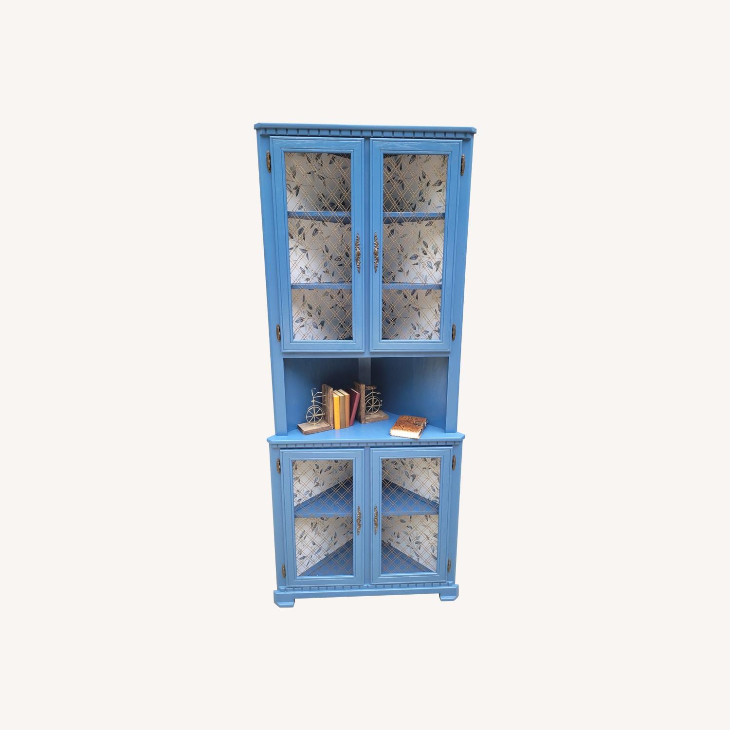 Antique Solid Wood Corner Cabinet Reimagined - image-0