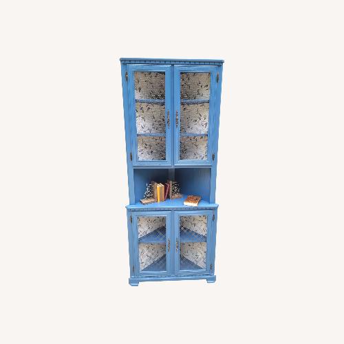 Used Antique Solid Wood Corner Cabinet Reimagined for sale on AptDeco