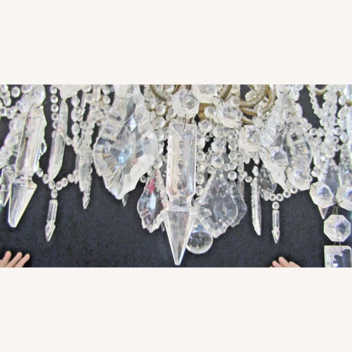 Grand 12 Light Beaded Italian Crystal Chandelier - image-10