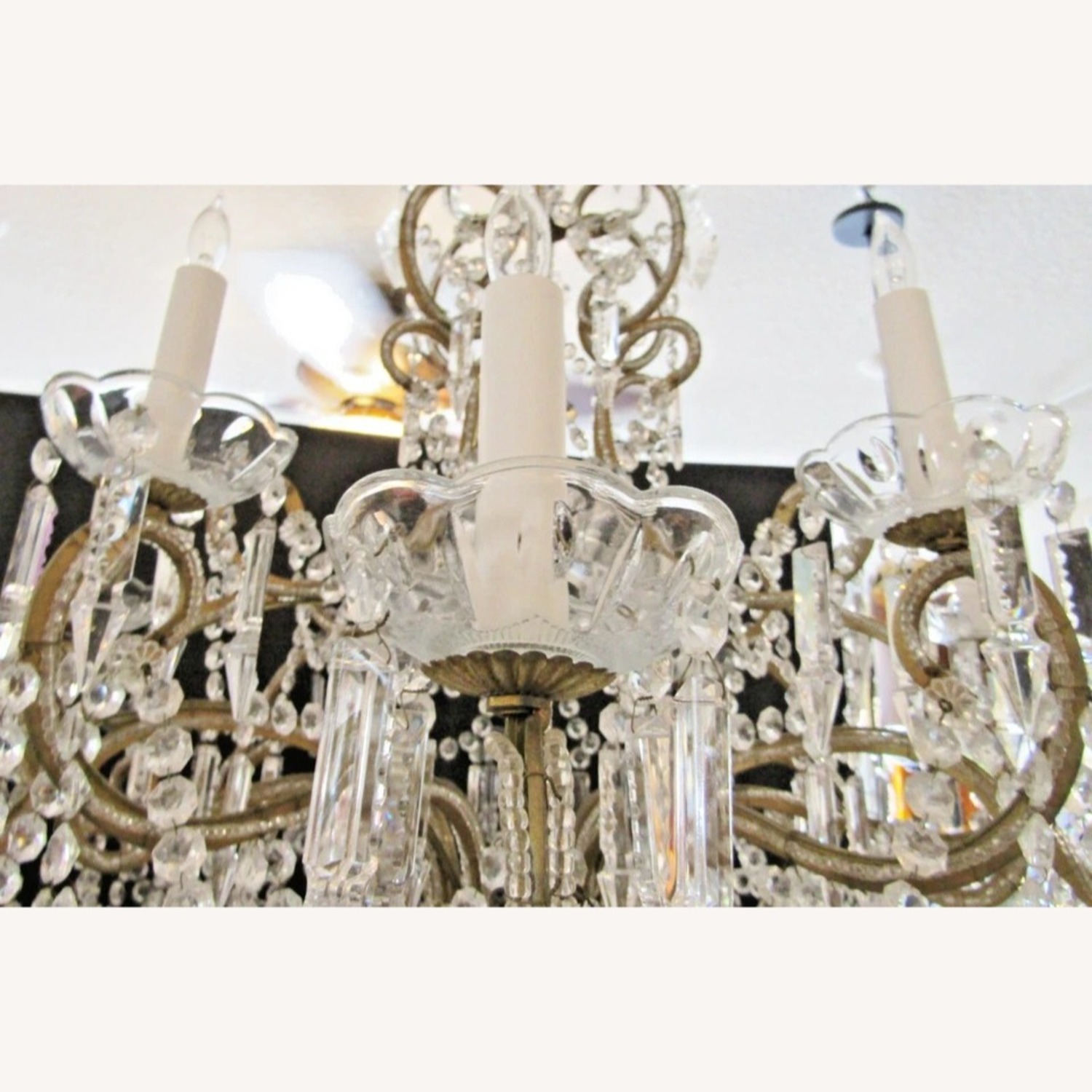 Grand 12 Light Beaded Italian Crystal Chandelier - image-7