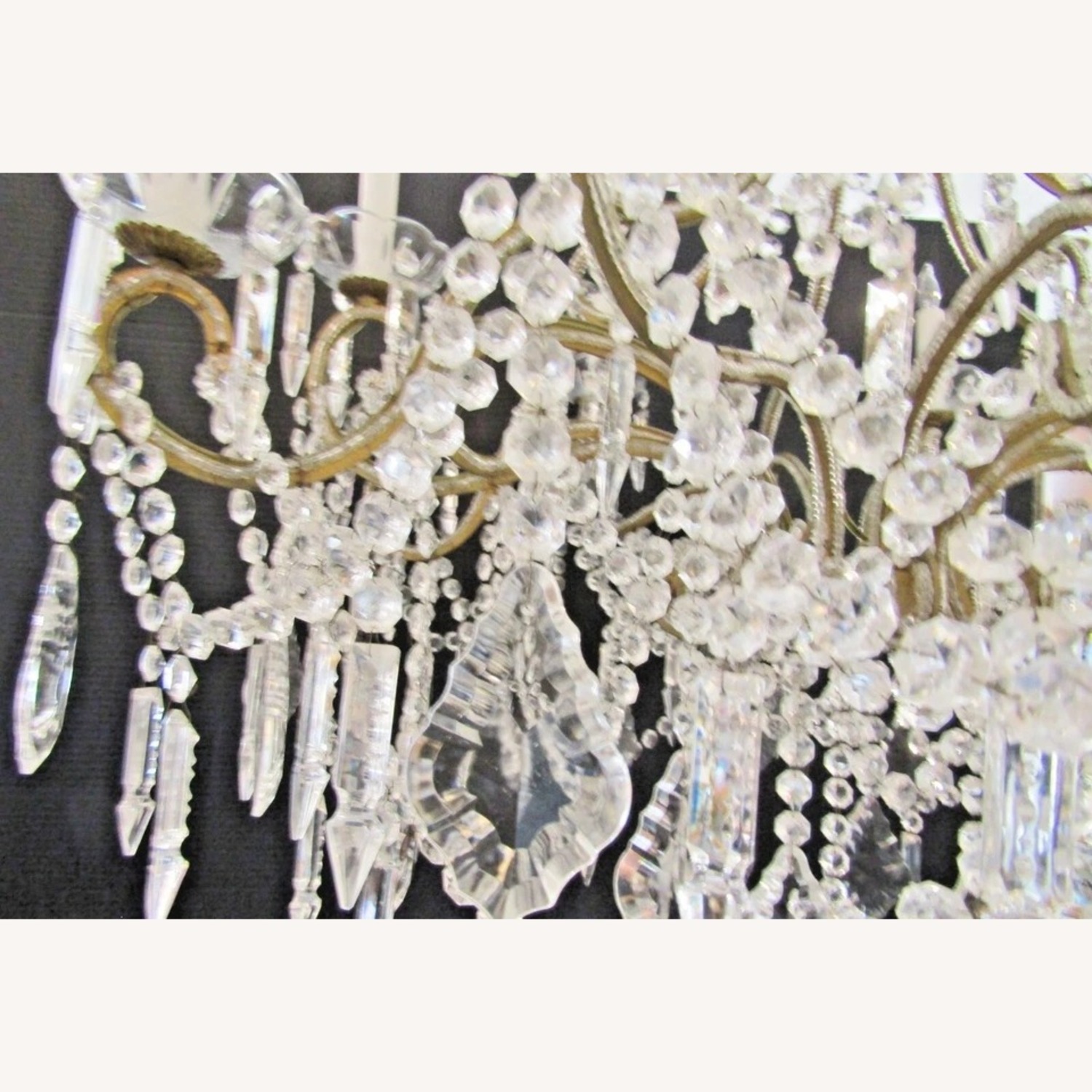 Grand 12 Light Beaded Italian Crystal Chandelier - image-8