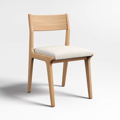 Used  4 Crate & Barrel Lakin White Oak Wood Dining Side Chair for sale on AptDeco