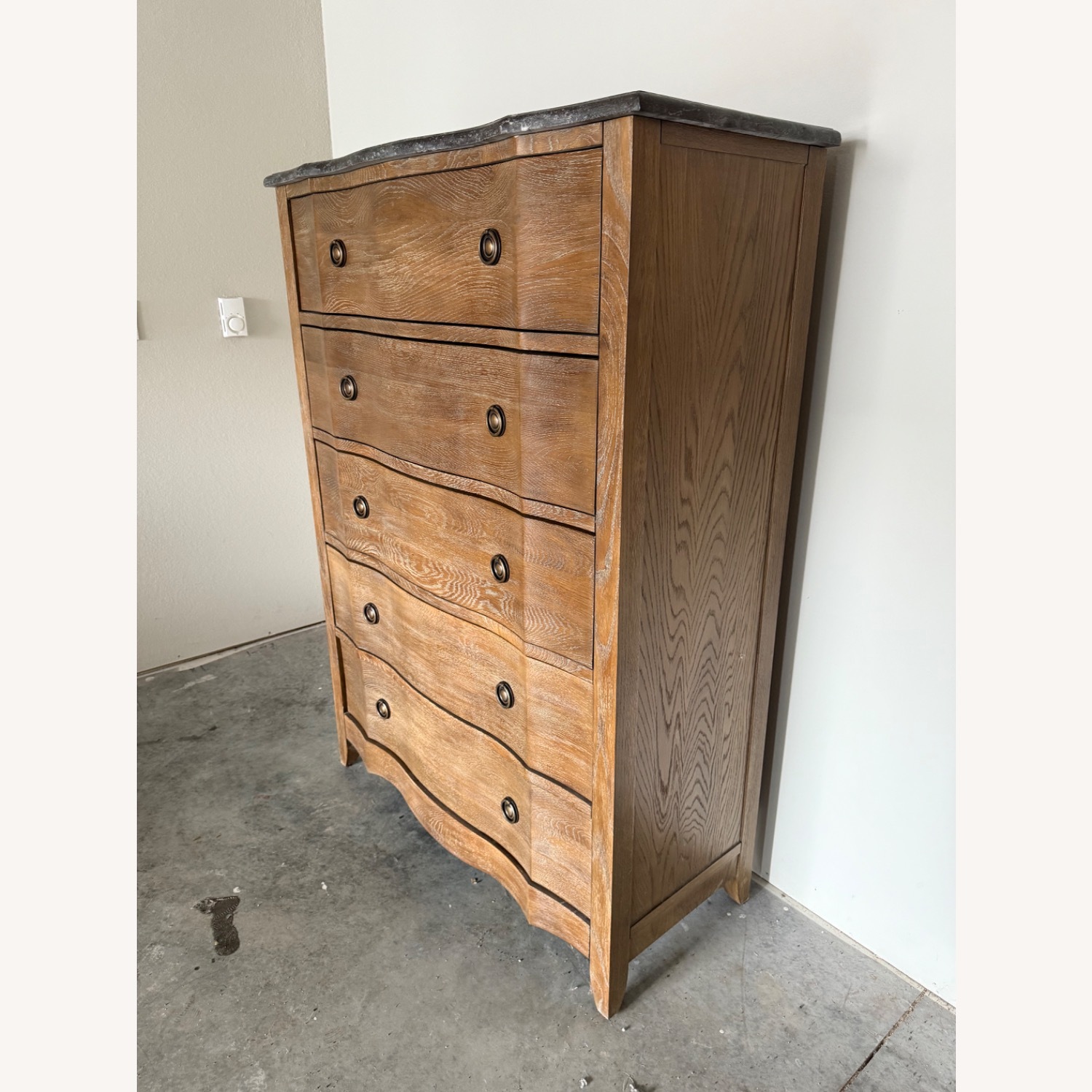 Arhaus 5-Drawer Wood & Marble Dresser - image-2