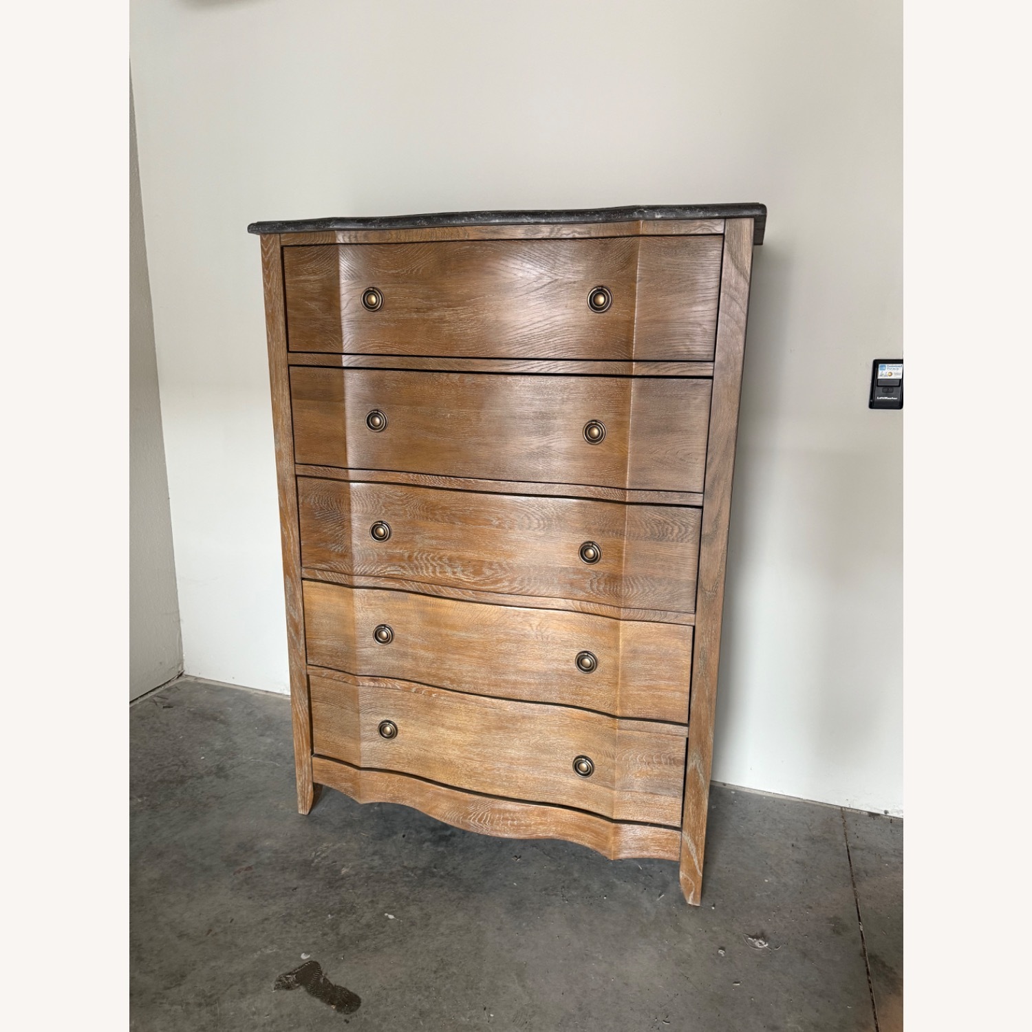 Arhaus 5-Drawer Wood & Marble Dresser - image-1