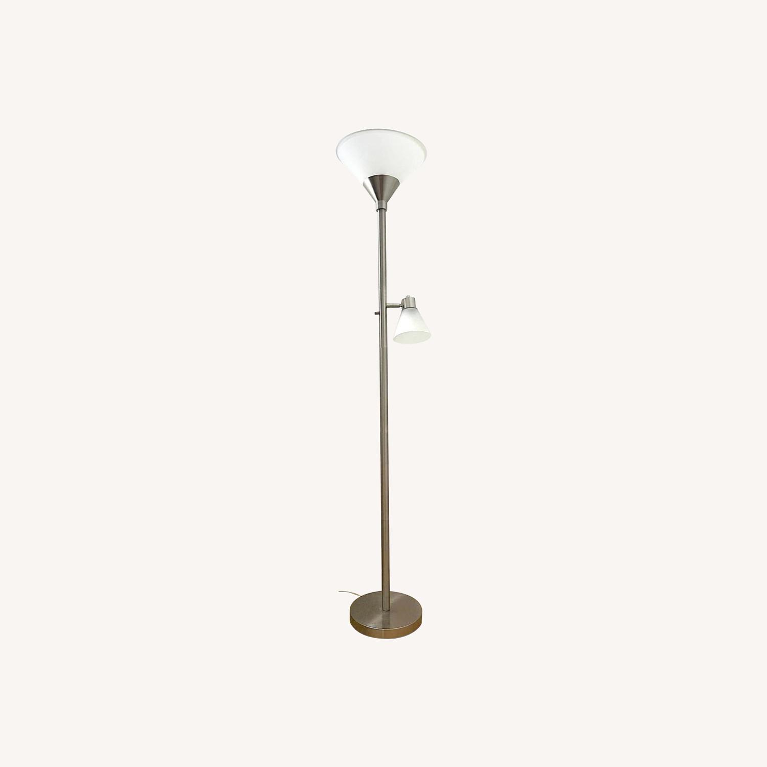 Modern Glass 2-Light Floor Lamp - image-0