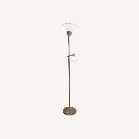 Modern Glass 2-Light Floor Lamp