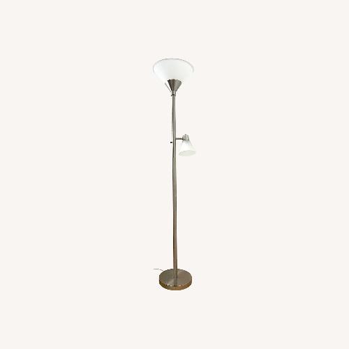 Used Modern Glass 2-Light Floor Lamp for sale on AptDeco