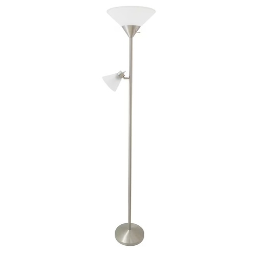 Used Modern Glass 2-Light Floor Lamp for sale on AptDeco