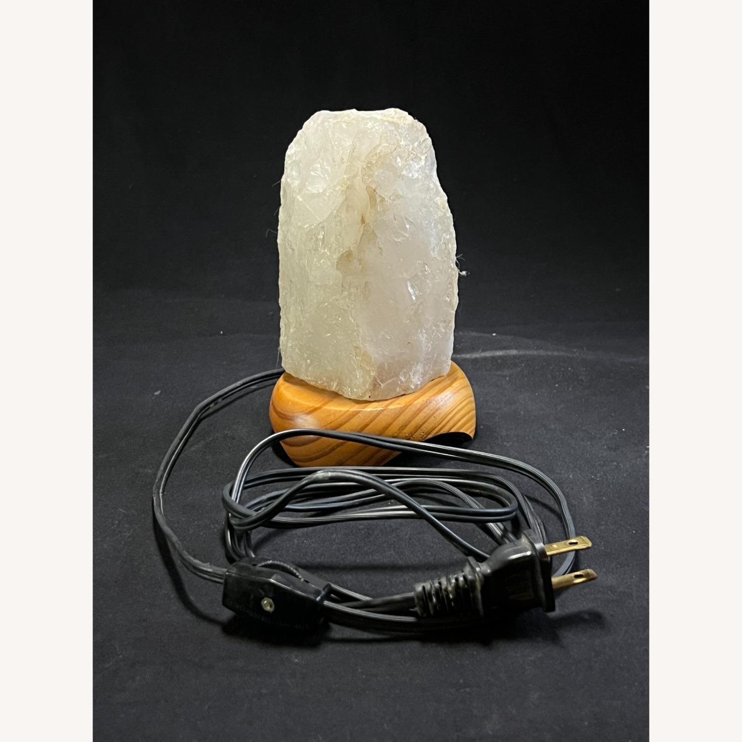 Vintage Quartz Lamp Rock Crystal Night Light - image-3