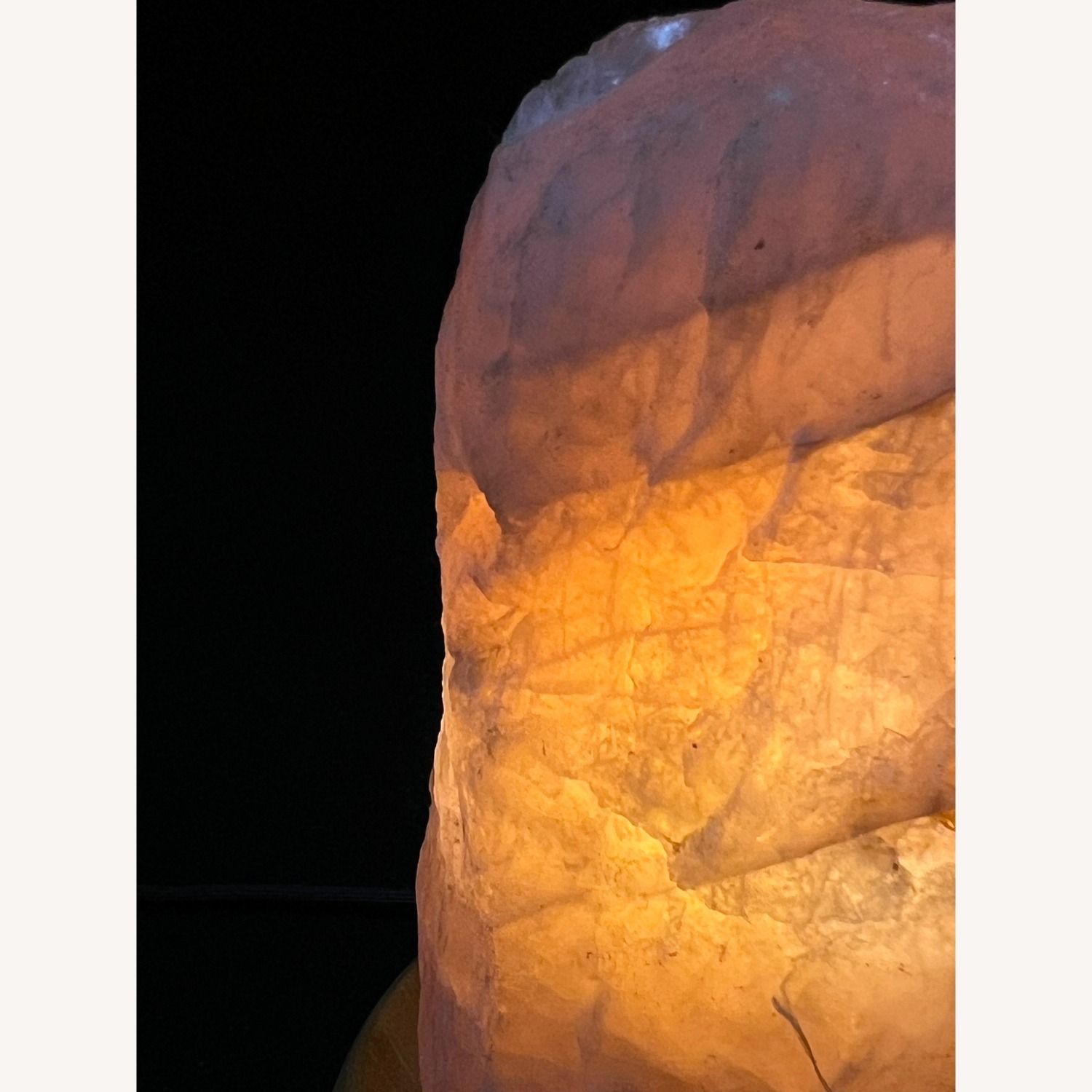 Vintage Rose Quartz Lamp Rock Crystal Night Light - image-2