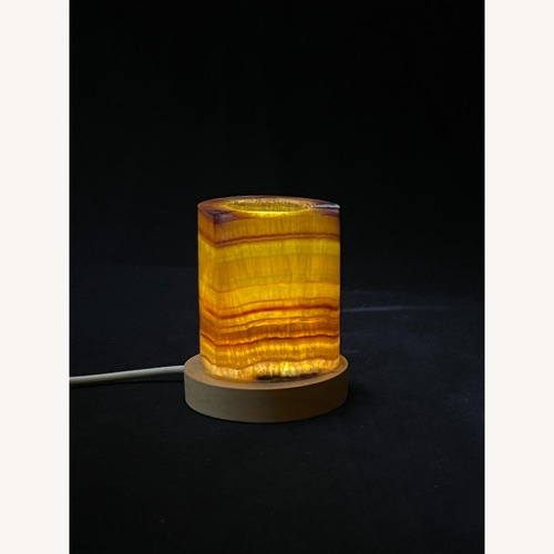 Used Natural Yellow Fluorite Crystal Lamp USB Lamp for sale on AptDeco