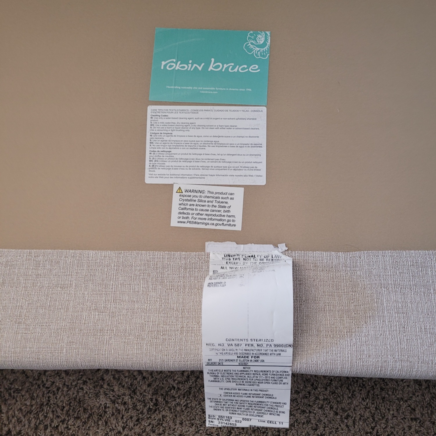 Sylvie Sofa Natural Cashew - image-16