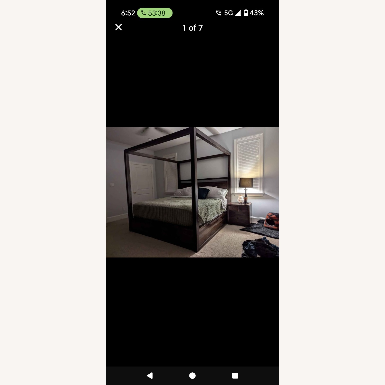 Custom Canopy King Sized Bed - image-1