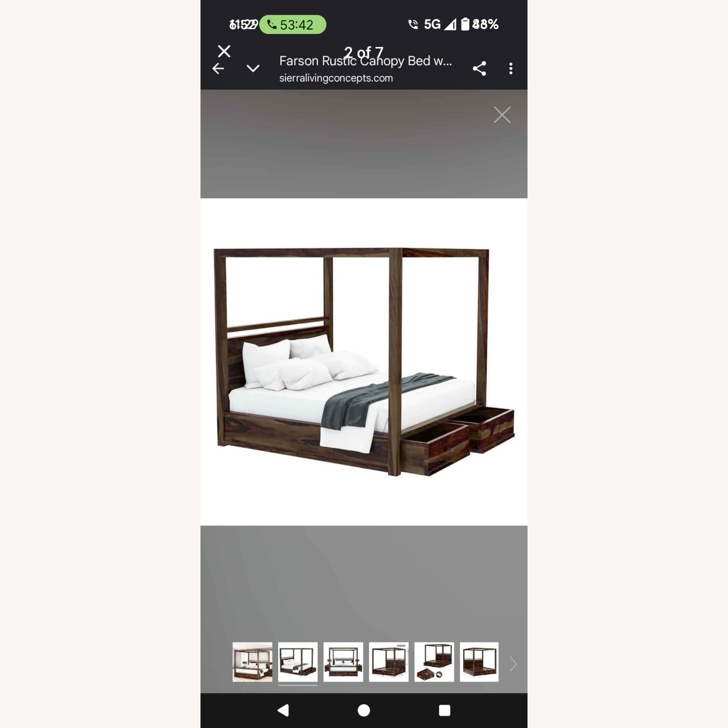 Custom Canopy King Sized Bed - image-5