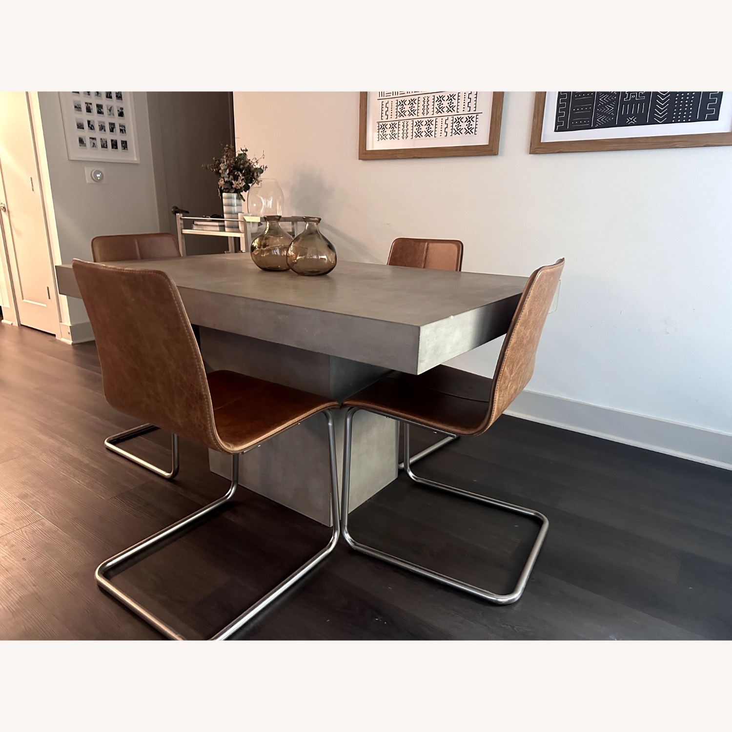 CB2 Fuze Grey Dining Table - image-1